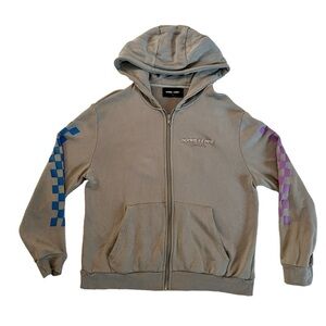 HOMME & FEMME RACING ZIP UP HOODIE JACKET SIZE LARGE